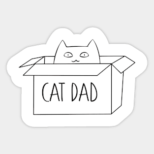 Cat dad (Dark Print) Sticker